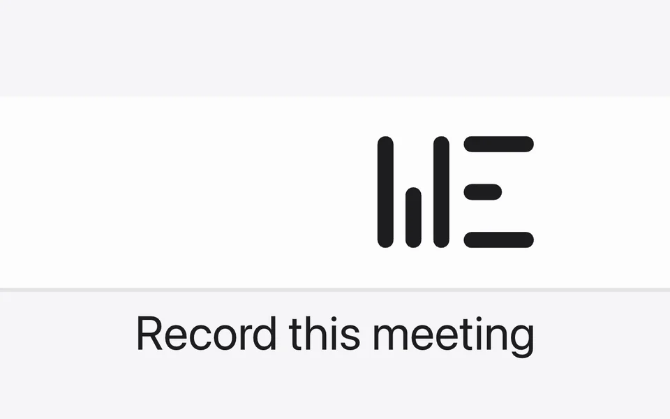 MeetCap author's workflow illustration pairs its menu-bar symbol with the request Record this meeting.